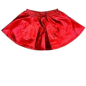 RED METALLIC SKORT - LULU BEBE